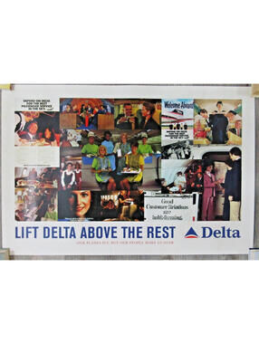 1971 Delta Airlines Employee Lift Delta Above the Rest Motivational Poster